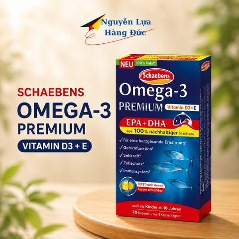 Schaebens Omega 3 Premium, hộp 70 viên