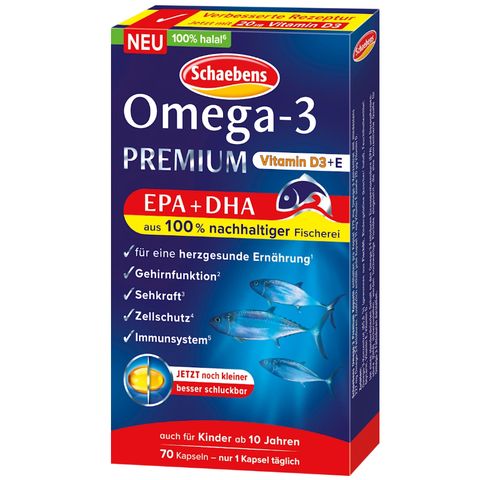 Schaebens Omega 3 Premium, hộp 70 viên