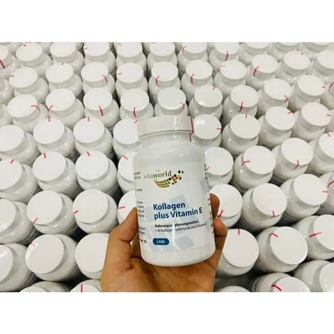Kollagen plus VITAMIN E giúp trắng da, giảm lão hóa da sớm.
