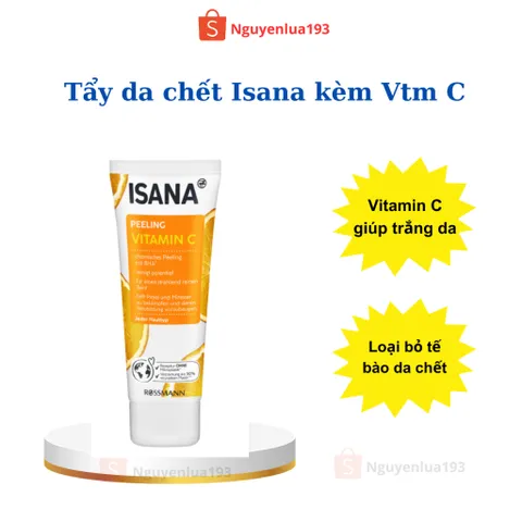 Tẩy da chết ISANA, kết hợp Vitamin c hỗ trợ trắng da