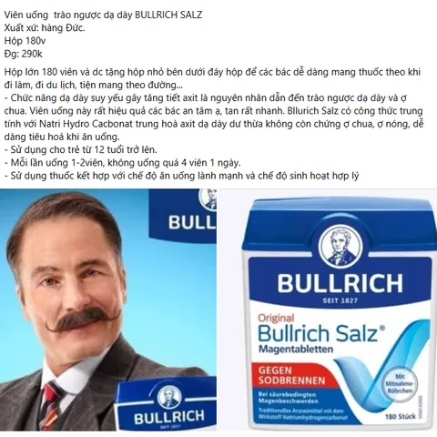 Đồ uống Bullrich Salz, hộp 180 viên