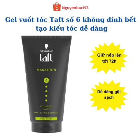 Gel vuốt tóc TAFT số 6, mùi thơm nhẹ, dễ chịu, không dính bết tóc, dễ dàng tạo kiểu