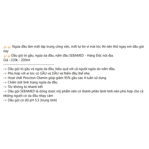 Dầu gội SEBAMED loại bỏ gầu, ngứa da đầu, nấm đầu chai 200ml, hàng nội địa Đức