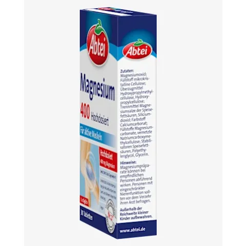 Viên uống bổ sung Magie 400, magnesium hỗ trợ hệ thần kinh, cơ bắp, giảm đau mỏi tê bì chân tay, hộp 30 viên