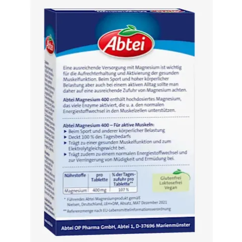 Viên uống bổ sung Magie 400, magnesium hỗ trợ hệ thần kinh, cơ bắp, giảm đau mỏi tê bì chân tay, hộp 30 viên