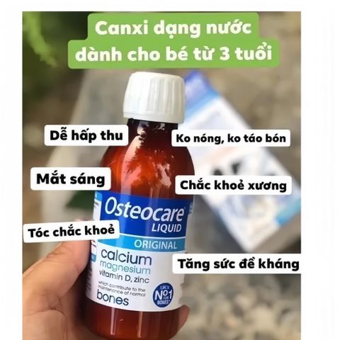 Canxi nước Osteocare bổ sung canxi và D3 cho bé từ 3 tuổi ,bà bầu và người lớn 200ml