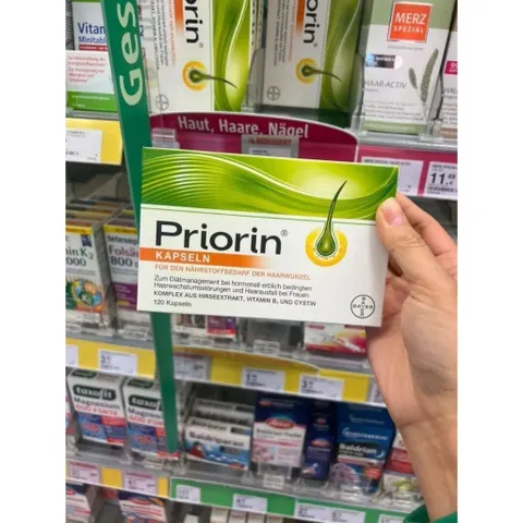 Priorin kapseln tốt cho tóc, chân tóc khỏe mạnh, người hói tóc, hộp 120 viên