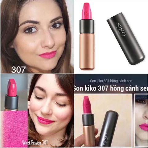Son môi kiko màu đỏ cam, hồng, 09, 115, 116, 117, 310, 311, 307 hàng Đức