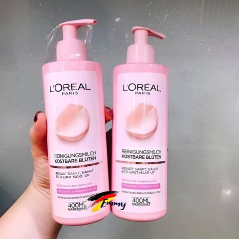 Sữa rửa mặt LOREAL chiết xuất từ hoa hồng tươi thành phần tự nhiên, không hoá chất, không chất tạo bọt, giúp se khít lỗ