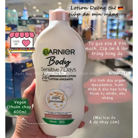 Dưỡng thể  Body dưỡng ẩm cung cấp dưỡng chất cho làn da suốt 24h, chai 400ml