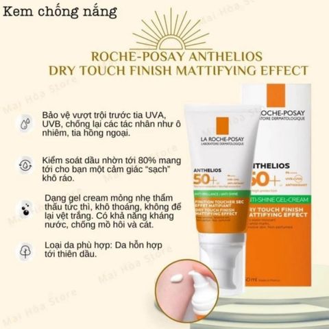 Kem chống nắng Laroche posay kiểm soát dầu, tuýp 50ml