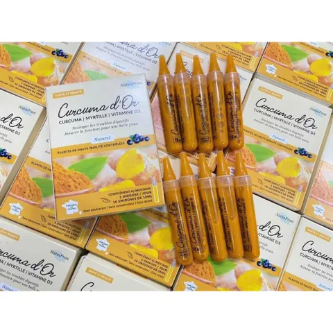 Tinh chất nghệ NANO NATINFRAN giảm rối loạn tiêu hoá, chống ợ hơi đầy bụng, hộp 10 ống dạng nước