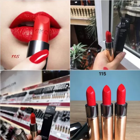 Son lì Kiko 115 màu Đỏ, bám màu, lâu trôi khi ăn, trẻ trung năng động