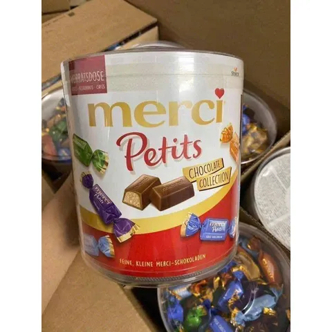 Kẹo socola Merci Pettit tổng hợp 7 vị socola hộp 1kg  date 05/2025