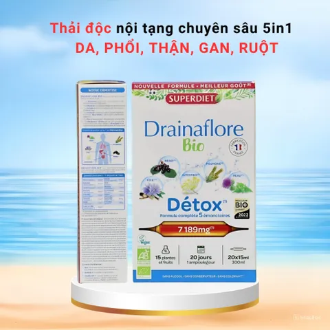 Siro thải độc nội tạng chuyên sâu 5in1, hộp 20 ống