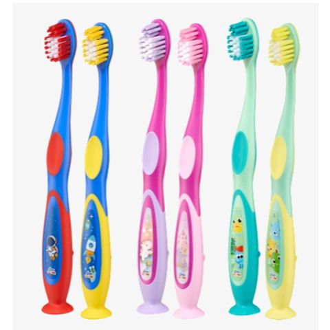 Set bàn chải đánh răng cho bé từ 3-6 tuổi, siêu mềm, bảo vệ răng miệng khỏi sâu răng, set 2 chiếc