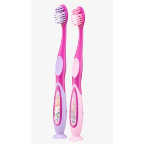 Set bàn chải đánh răng cho bé từ 3-6 tuổi, siêu mềm, bảo vệ răng miệng khỏi sâu răng, set 2 chiếc