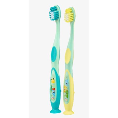 Set bàn chải đánh răng cho bé từ 3-6 tuổi, siêu mềm, bảo vệ răng miệng khỏi sâu răng, set 2 chiếc