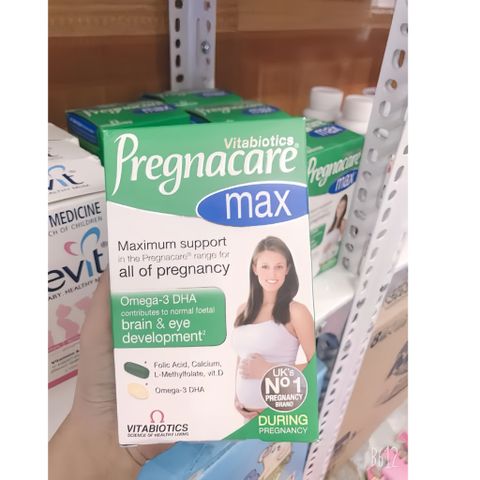 [TPCN] Viên uống vitamin tổng hợp bà bầu Pregnacare max bổ sung omega, dha, epa, hộp 84 viên