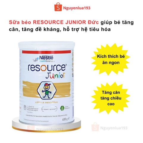 Sữa béo Nestle Resource Junior hàng Đức, hộp 400g