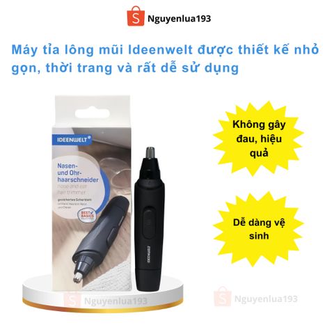 Máy tỉa lông mũi Ideenwelt được thiết kế nhỏ gọn, thời trang và rất dễ sử dụng