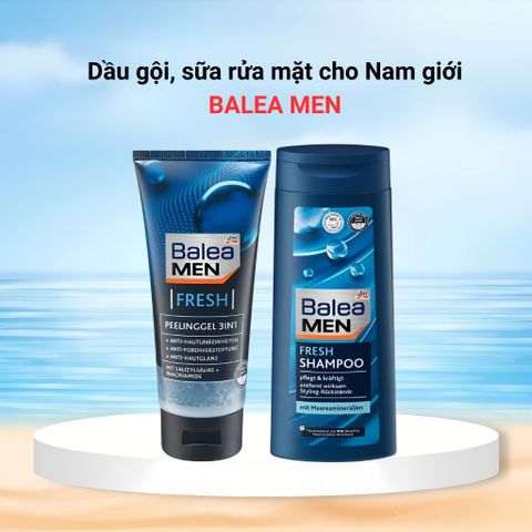 Sữa tắm gội 3in1,sữa rửa mặt BALEA MEN làm sạch bụi bẩn, duy trì độ ẩm cho da