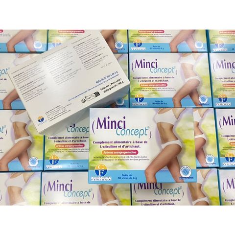 Trà giảm cân Minci concept thành phần tự nhiên giảm hấp thụ chất béo, giải phóng năng lượng thừa trên cơ thể, hộp 30 gói