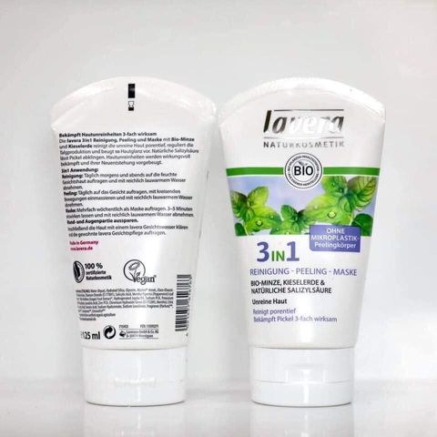 Sữa rửa mặt hữu cơ LAVERA BIO 3in1 dành cho da nhờn, da mụn