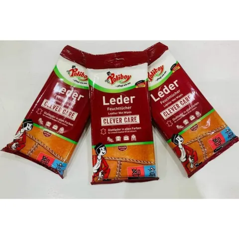 Khăn ướt lau đồ da Poliboy Leder Clever làm sạch vết bẩn, sáng bóng