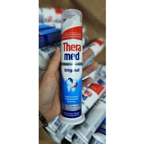 Kem đánh răng dạng ống Theramed ngừa sâu răng, chống mảng bám, bảo vệ răng chắc khỏe, ống 100ml