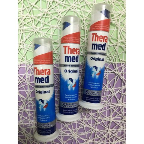 Kem đánh răng dạng ống Theramed ngừa sâu răng, chống mảng bám, bảo vệ răng chắc khỏe, ống 100ml