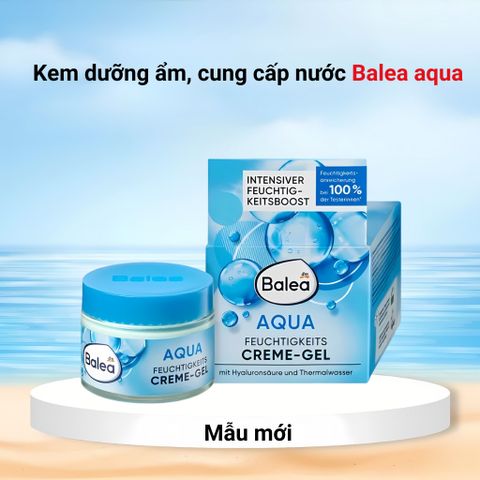 Kem dưỡng ẩm ban ngày Balea Aqua Moisturizing Cream dùng cho da mặt, cổ, body, dưỡng ẩm 24h