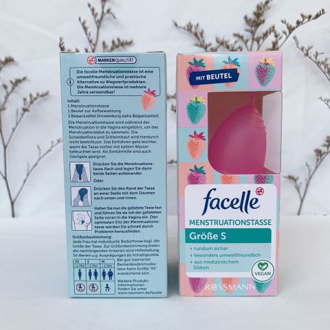 Cốc Nguyệt San Facelle silicone đủ Size S/M