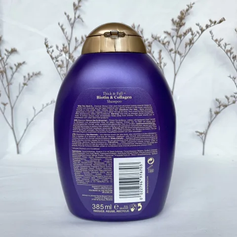Gội xả BIOTIN COLLAGEN tím giúp mọc tóc,ngăn rụng tóc,xử lý các vấn đề tóc thưa,tóc mỏng,tóc khô,dễ gãy rụng