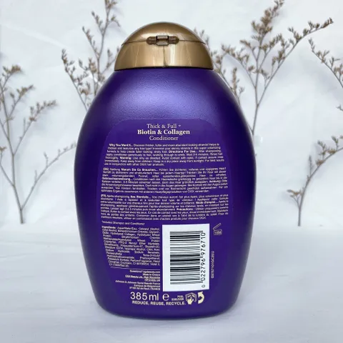 Gội xả BIOTIN COLLAGEN tím giúp mọc tóc,ngăn rụng tóc,xử lý các vấn đề tóc thưa,tóc mỏng,tóc khô,dễ gãy rụng