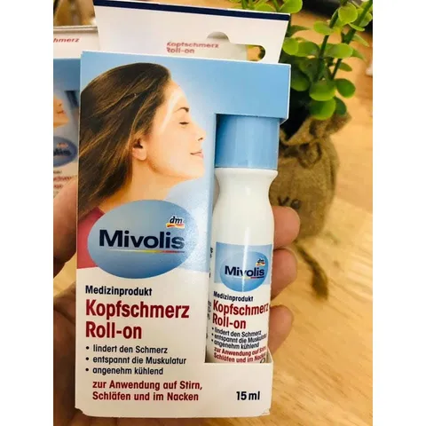 Thanh lăn làm giảm đau đầu MIVOLIS, tuýp 15ml