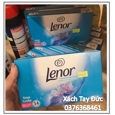 Giấy thơm tủ quần áo LENOR,giúp quân áo giữu mùi lên tới 48h,dùng cho tủ quần áo, tủ giày, hộp 34 tờ