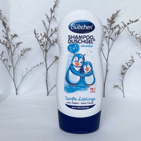 Sữa tắm gội BUBCHEN 2 in1 thuận tiện và tiết kiệm chi phí,mùi trái cây dịu nhẹ,an toàn và dưỡng ẩm cho làn da, 230ml