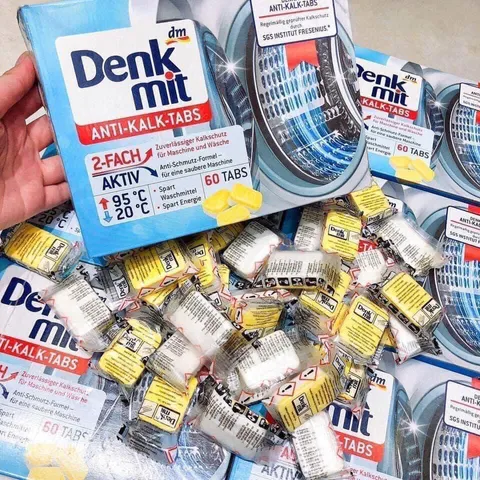 Viên vệ sinh tẩy rửa lồng máy giặt Denkmit, hộp 60 viên