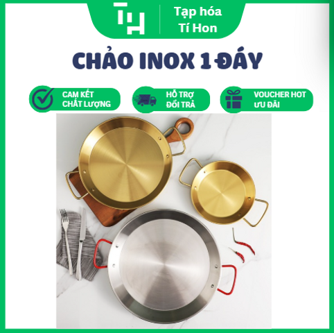 Chảo ăn Có Quai Tròn Trang Trí Phong Cách Hàn Quốc (TH617)