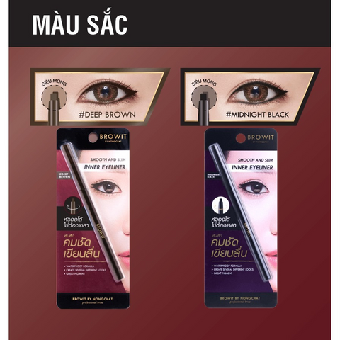 (Hàng Chuẩn) Kẻ Viền Mắt Trong Browit Dạng Sáp Màu Đen Midnight Black 0.1g Chính hãng
