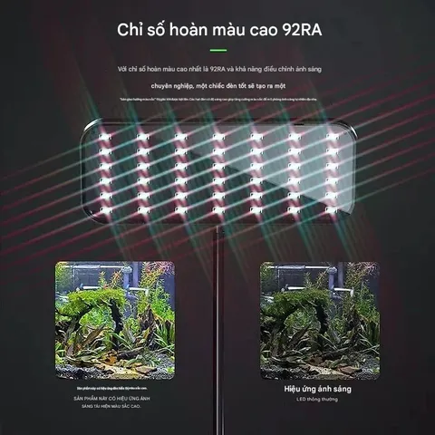 Đèn Led Kẹp Bể Cá XML T103 | Led bể Thủy Sinh Màu Đen | Đèn Kẹp Bể Thủy Sinh Đủ Quang Phổ