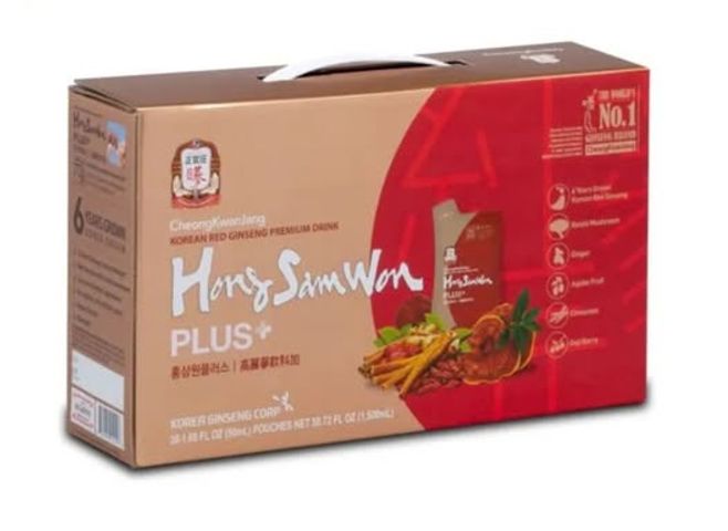 Hồng sâm Đỏ Plus - Hong Sam Won Plus+ Thùng 30 gói