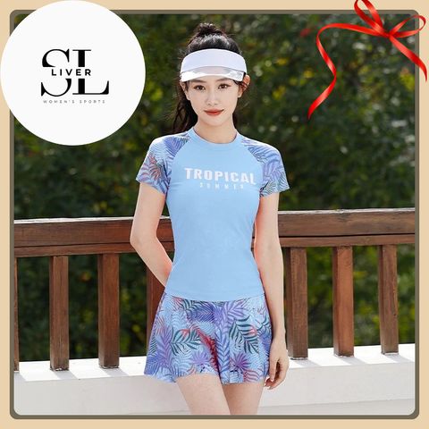BỘ ĐỘ BƠI NỮ PHONG CÁCH HÀN QUỐC HỌA TIẾT ĐƠN GIẢN