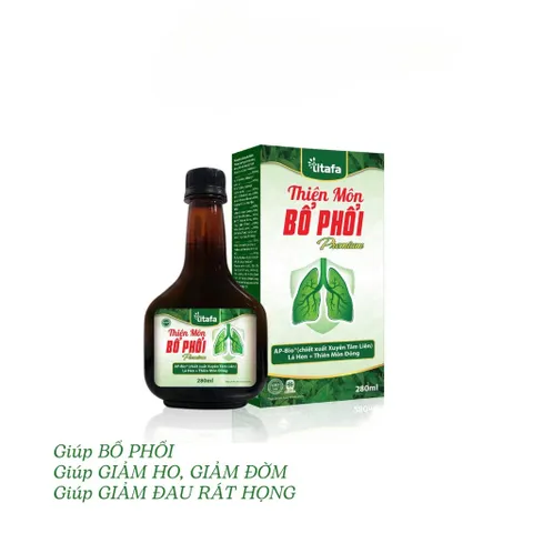 THIÊN MÔN BỔ PHỔI Premium giúp giảm ho, giảm đờm, giảm đau rát họng, bảo vệ phổi chai 250ml