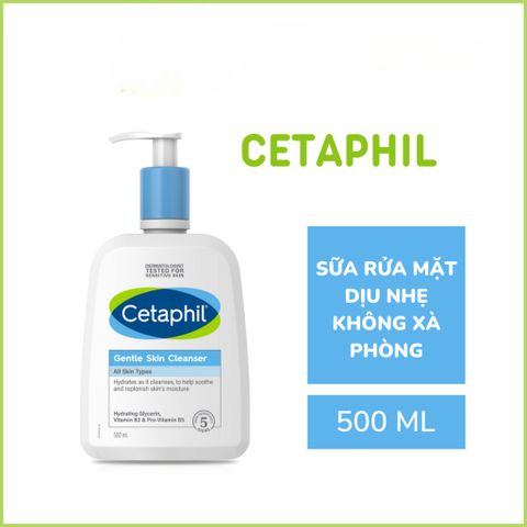 Sữa rửa mặt CETAPHIL Gentle Skin Cleanser giúp làm sạch và làm dịu da (Chai 500ml)