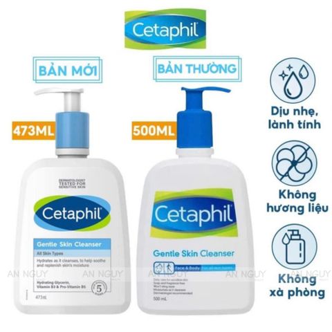 Sữa rửa mặt CETAPHIL Gentle Skin Cleanser giúp làm sạch và làm dịu da (Chai 500ml)
