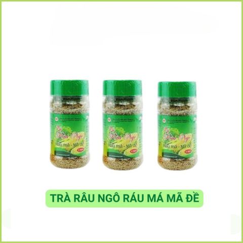 Trà râu ngô rau má - mã đề, hỗ trợ mát gan, giải độc, lợi tiểu (Lọ 150g)