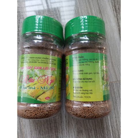 Trà râu ngô rau má - mã đề, hỗ trợ mát gan, giải độc, lợi tiểu (Lọ 150g)