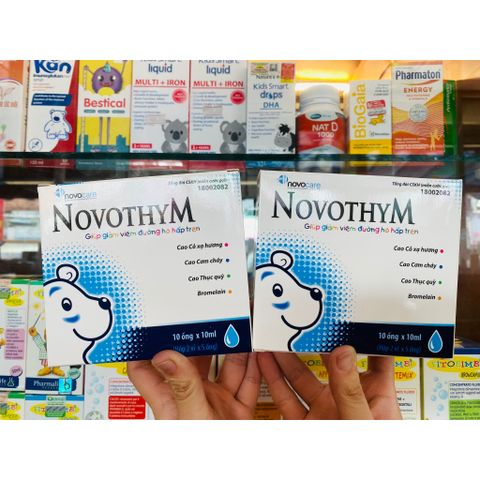 Ống Uống Novothym.Giảm Đường Hô Hấp,Viêm Đau Rát Họng,Tăng Đề Kháng đường hô hấp Cho Bé